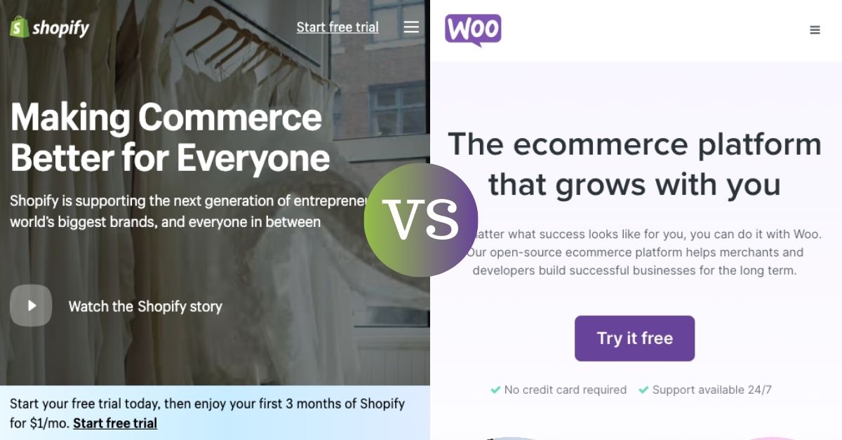 Shopify vs WooCommerce - Featured Image